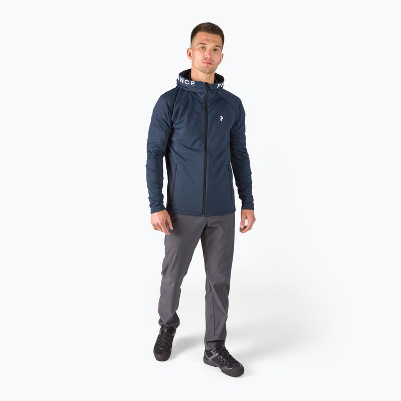 Мъжки суитшърт за трекинг Peak Performance Rider Zip Hood Navy blue G77244020 2
