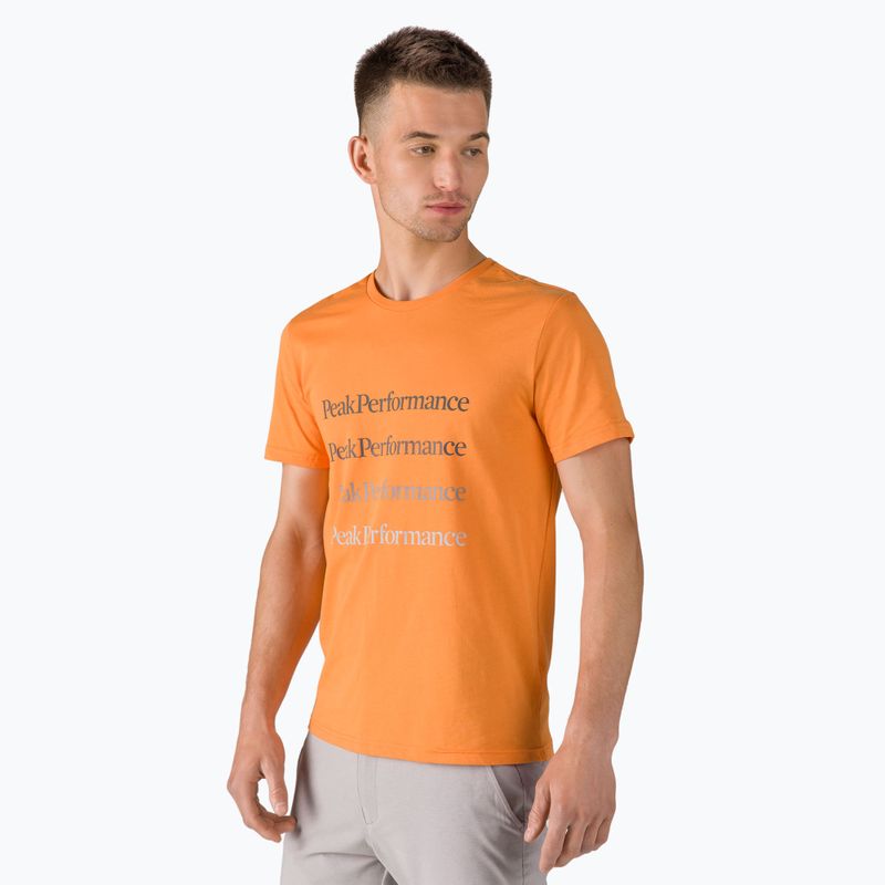 Мъжка риза за трекинг Peak Performance Ground Tee orange G77284170