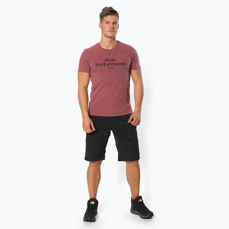 Мъжка риза за трекинг Peak Performance Original Tee brown G77266240 2