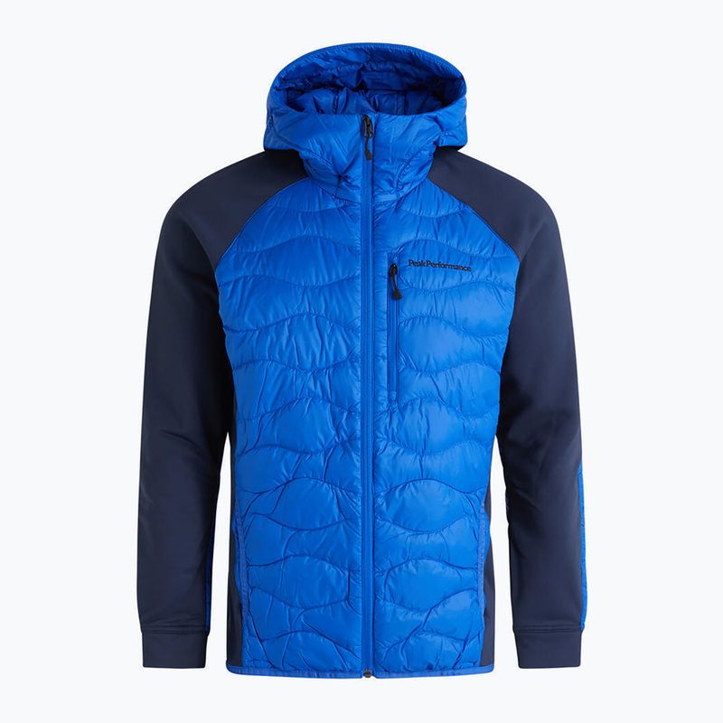 Мъжко яке Peak Performance Helium Down Hybrid Hood Island Blue