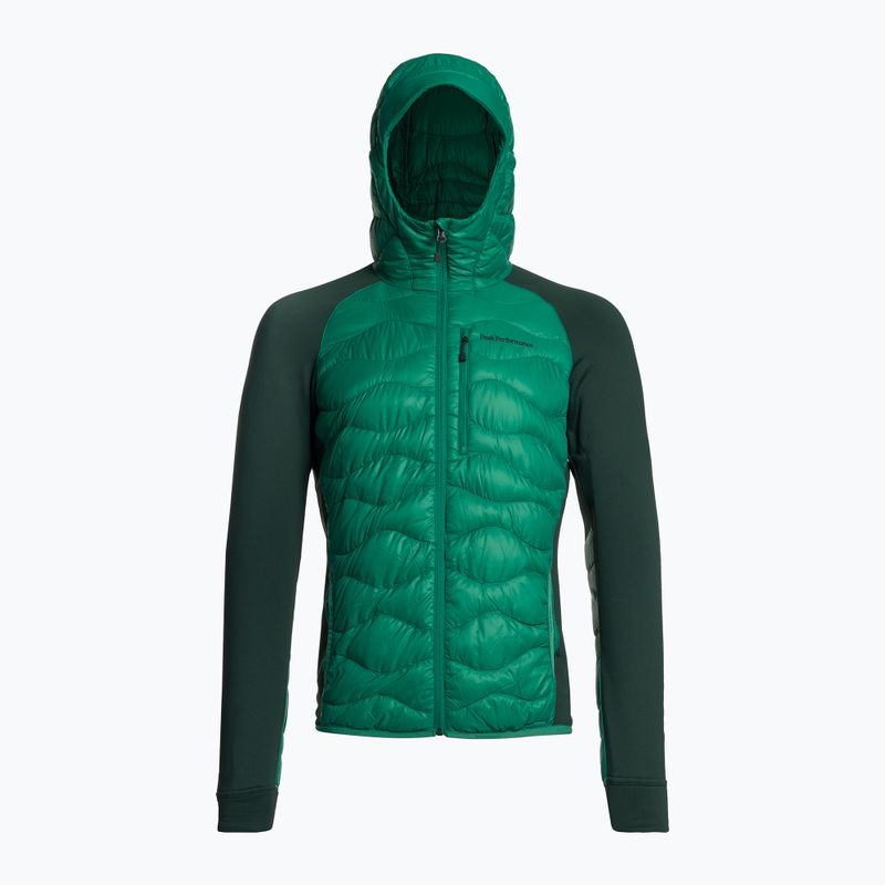 Мъжко яке Peak Performance Helium Down Hybrid Hood green ivy