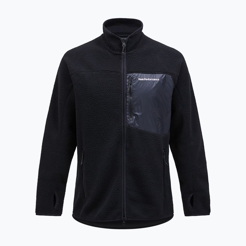 Мъжки поларен суитшърт Peak Performance Pile Zip black