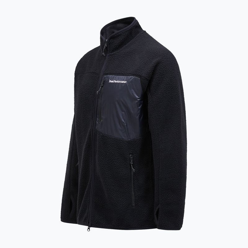 Мъжки вълнен суитшърт Peak Performance Pile Zip black 3