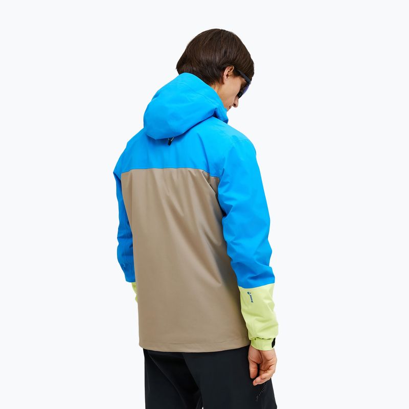 Мъжко яке Peak Performance Trail Hipe Shell брилянтно синьо/бежово/ слънчево 2