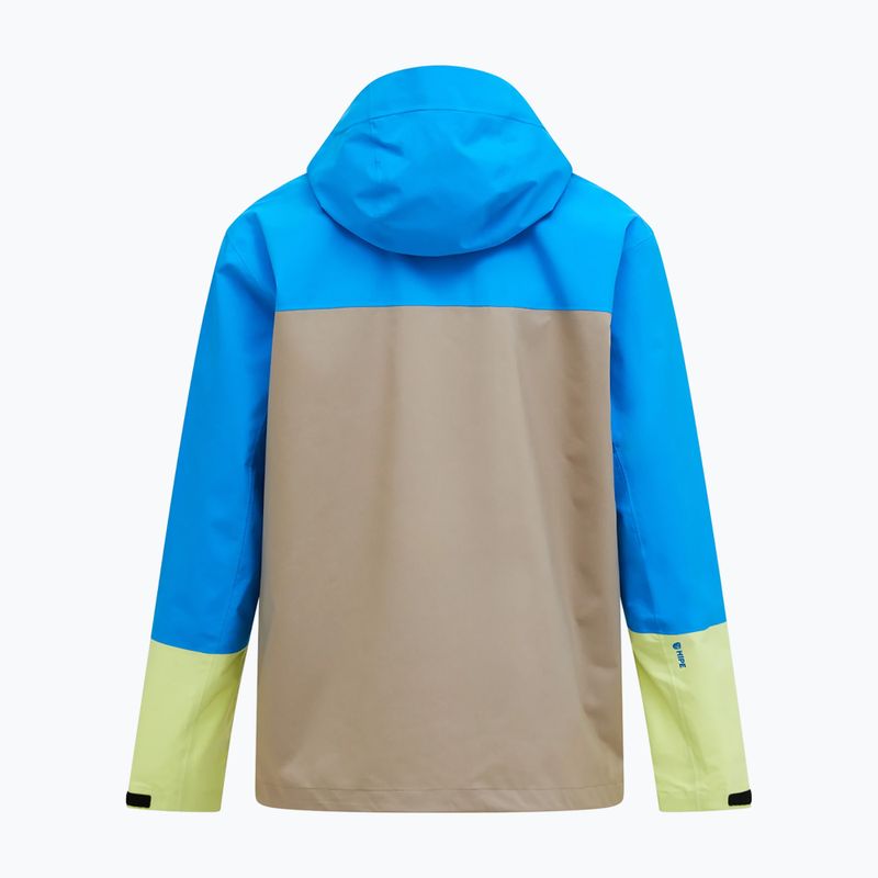 Мъжко яке Peak Performance Trail Hipe Shell брилянтно синьо/бежово/ слънчево 6