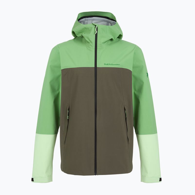Мъжко дъждобранно яке Peak Performance Trail Hipe Shell с мента/борова игличка/зелено