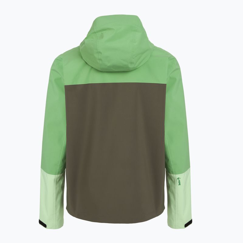 Мъжко дъждобранно яке Peak Performance Trail Hipe Shell с мента/борова игличка/зелено 2