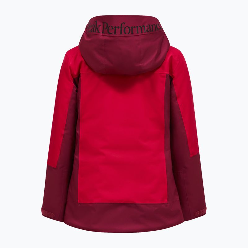 Дамско ски яке Perak Performance Rider Tech Insulated vertical zenith/tech burgundy 2