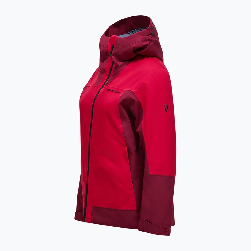 Дамско ски яке Perak Performance Rider Tech Insulated vertical zenith/tech burgundy 3