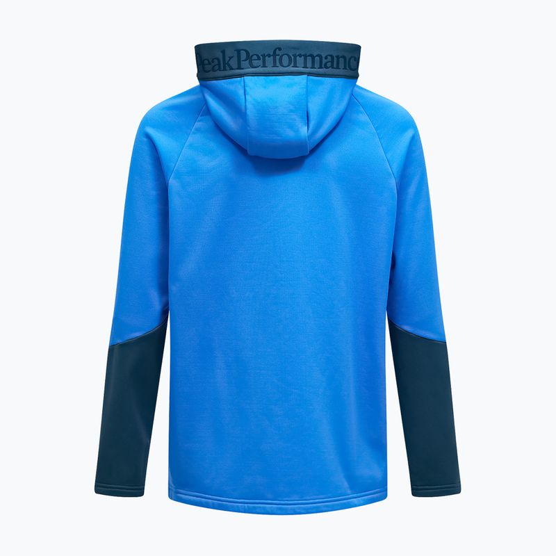 Мъжки суитшърт Peak Performance Rider Essentials Zip Hood Azure Ascent/Mountain Lake 2