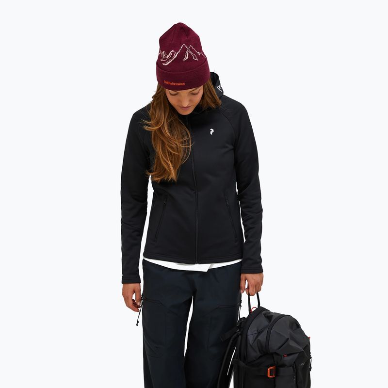 Дамски суитшърт Peak Performance Rider Essentials Zip Hood black/black 4