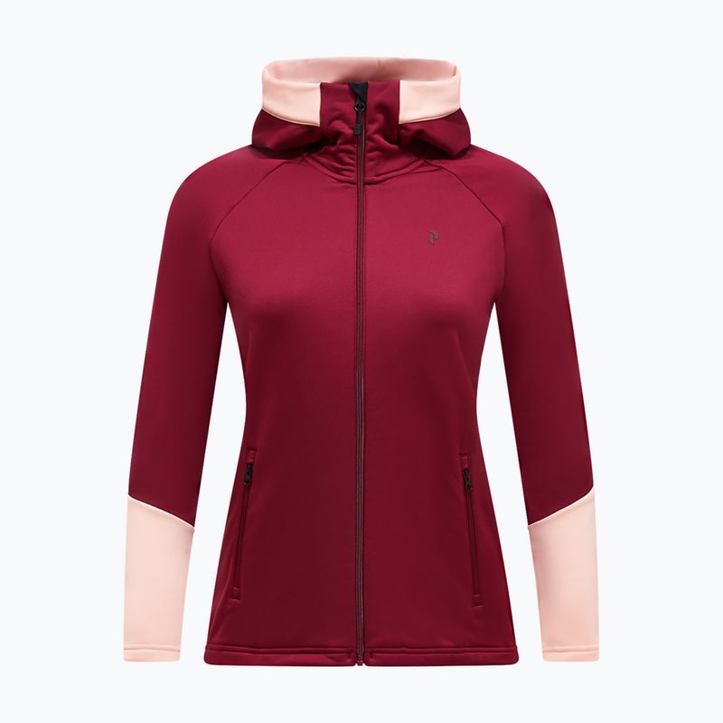Дамски суитшърт Peak Performance Rider Essentials Zip Hood Vertical Zenith/Peach Fuzz
