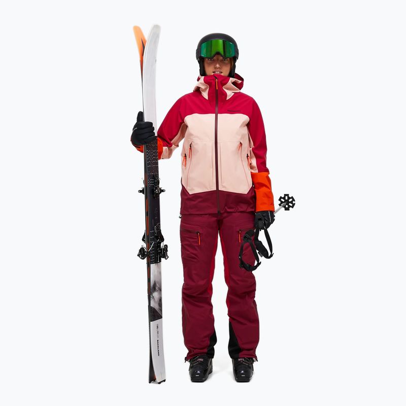 Дамско скиорско яке Peak Performance Visilight GTX C-Knit 3L tech burgundy/peach fuzz 2