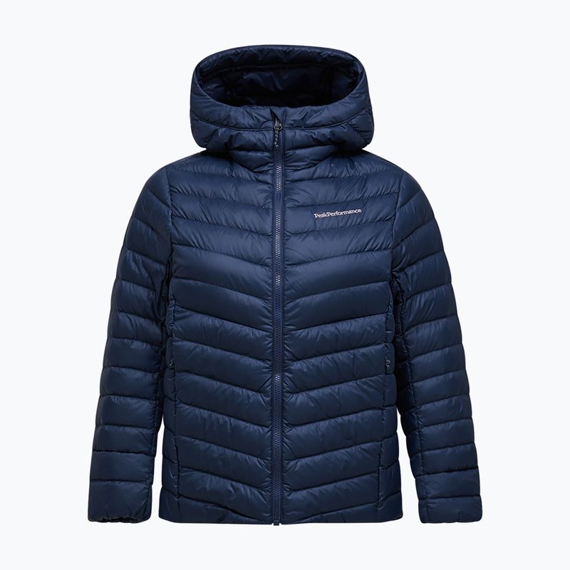 Дамско пухено яке Peak Performance Frost Down Hood Jacket blue shadow