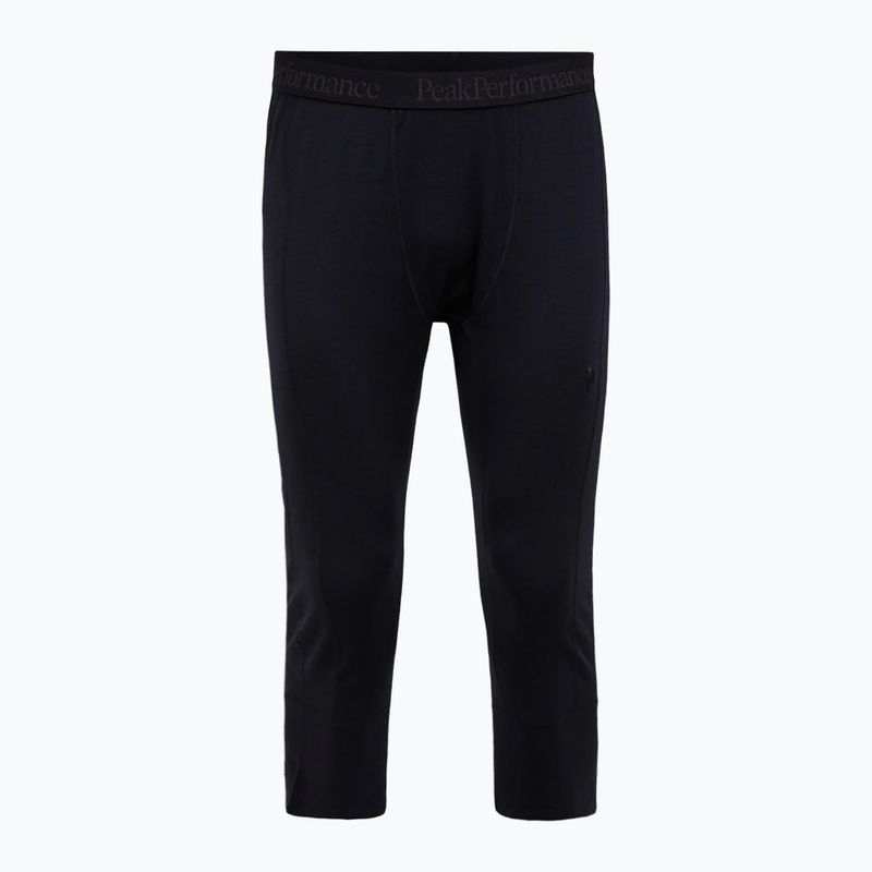Мъжки термоактивни панталони Peak Performance Magic 3/4 Johns Long Wool-Blend Baselayer black/black 3