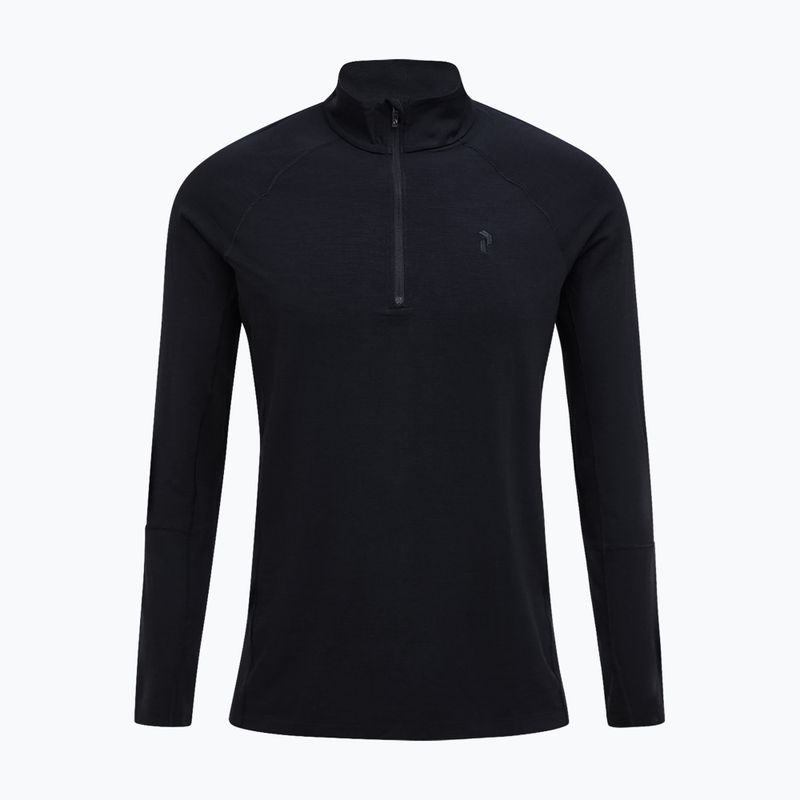 Мъжки термоактивен суитшърт Peak Performance Magic Half Zip Wool-Blend Baselayer black/black 3