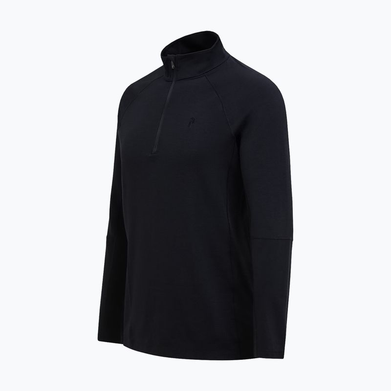 Мъжки термоактивен суитшърт Peak Performance Magic Half Zip Wool-Blend Baselayer black/black 5