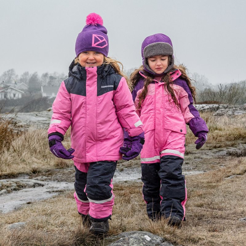 Didriksons Bjärven Cover сладък розов детски ски костюм 14