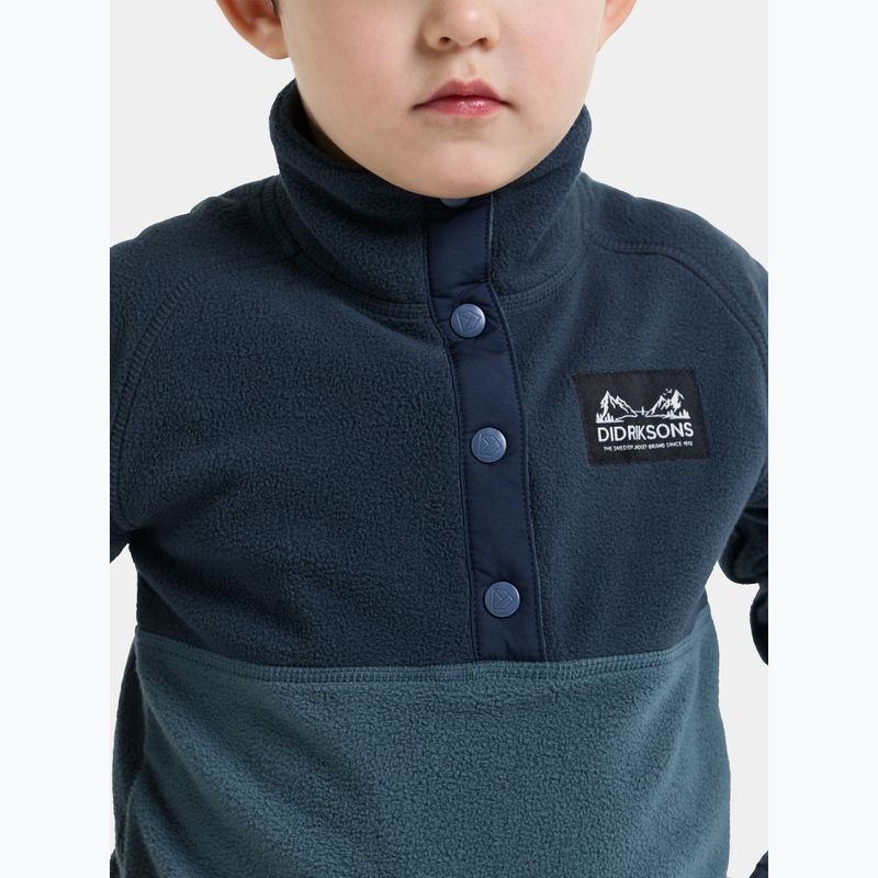 Детски поларен суитшърт Didriksons Monte 6 Half Button mountain blue 8
