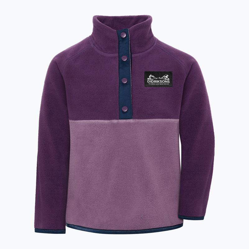 Детски поларен суитшърт Didriksons Monte 6 Half Button northern purple