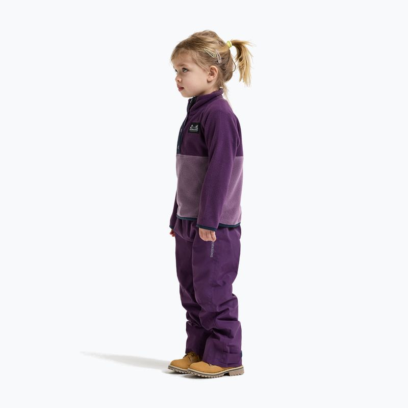 Детски поларен суитшърт Didriksons Monte 6 Half Button northern purple 6
