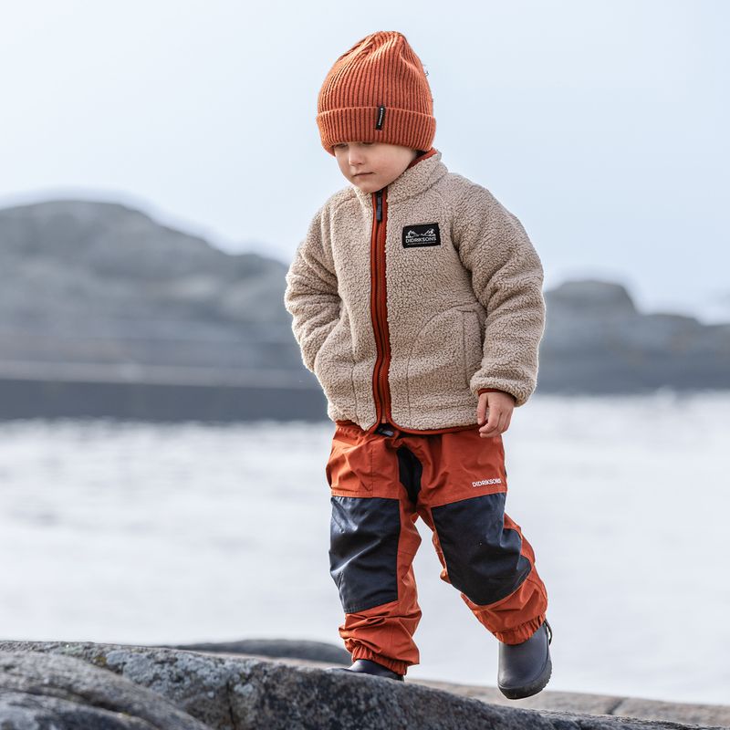 Детски поларен суитшърт Didriksons Gibbsc 2 Fz beach beige/rust 13
