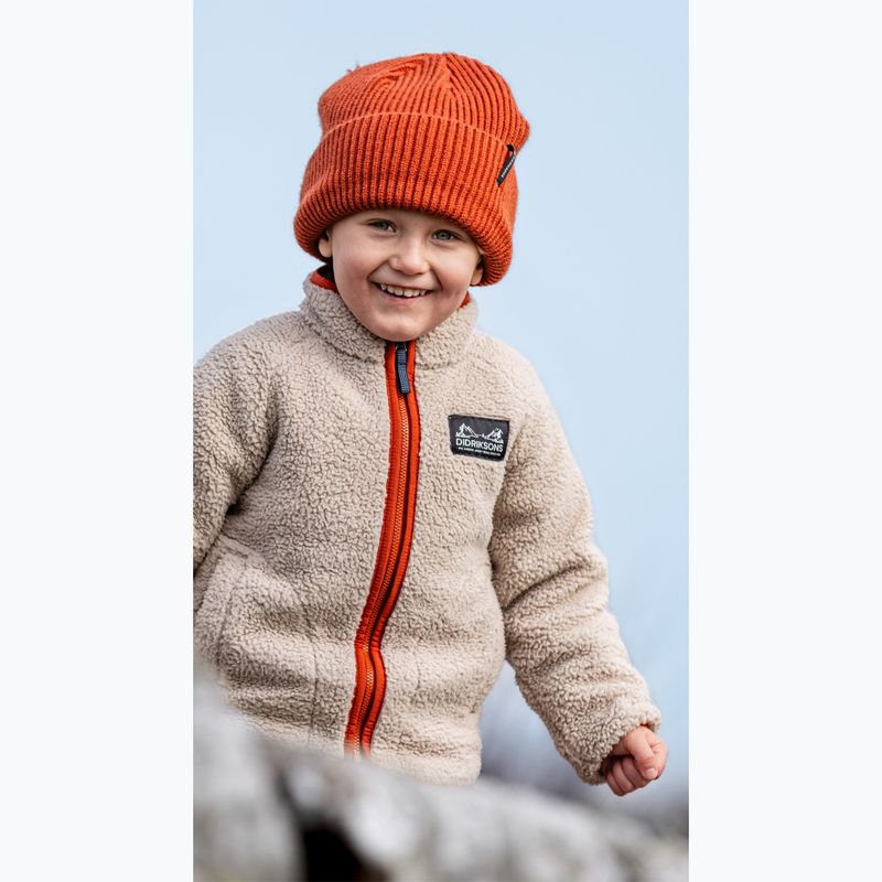 Детски поларен суитшърт Didriksons Gibbsc 2 Fz beach beige/rust 14