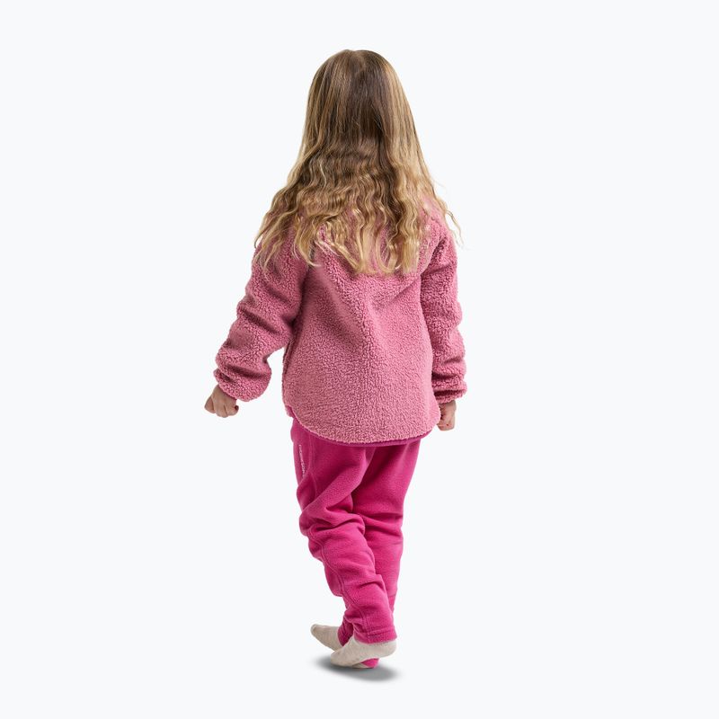 Детски поларен суитшърт Didriksons Gibbsc 2 Fz heather pink/cactus pink 3