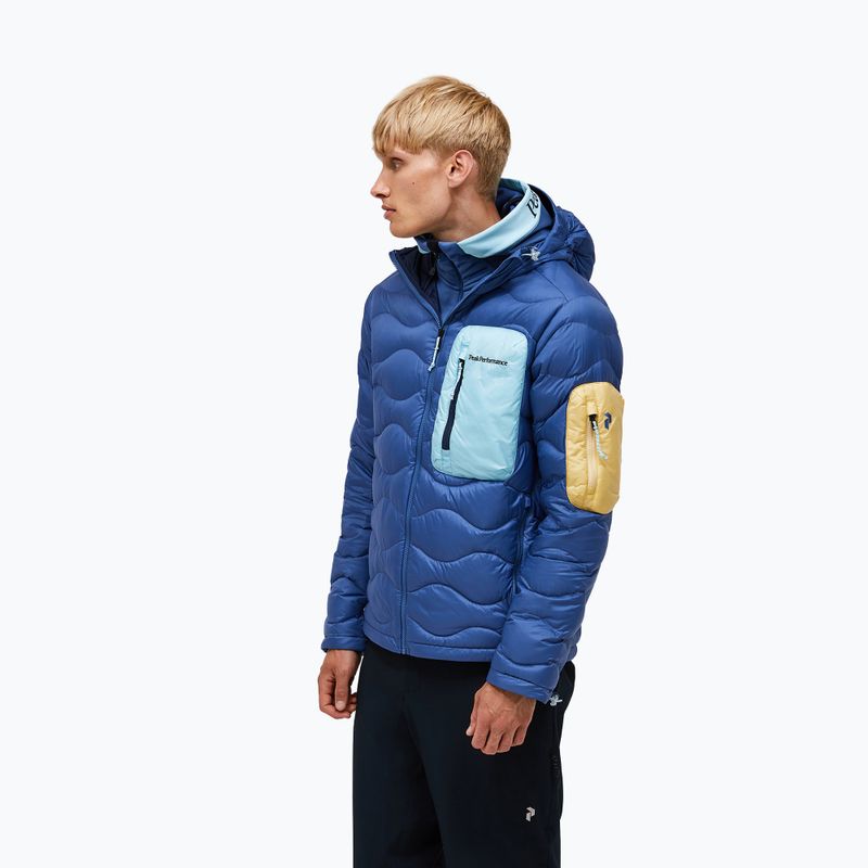 Мъжко пухено яке Peak Performance Helium Utility Down Hood Summit Sky/Snowmelt