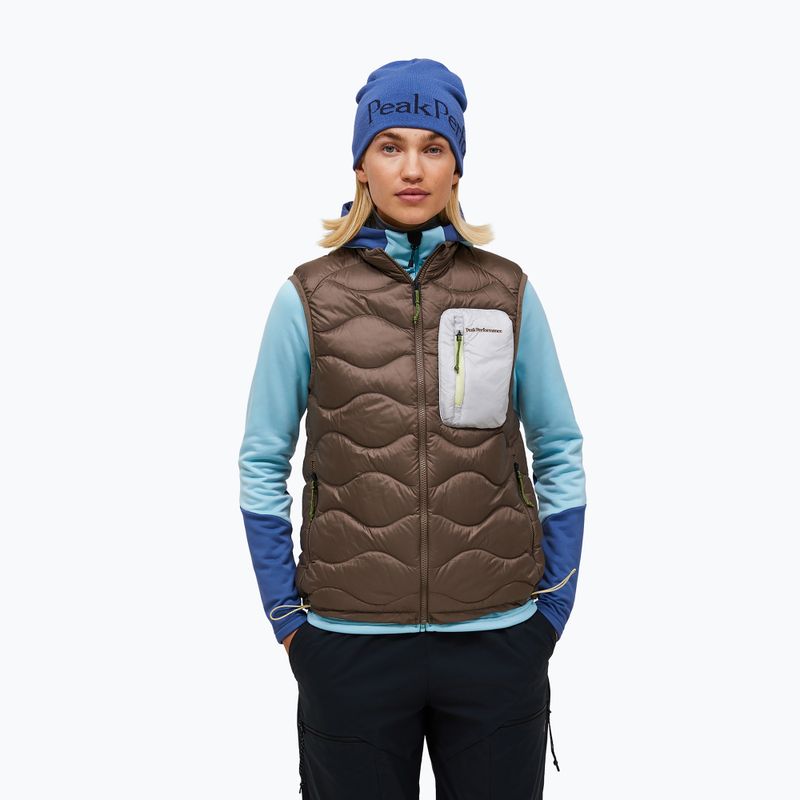 Дамски елек Peak Performance Helium Utility Down terrain tan/antarctica