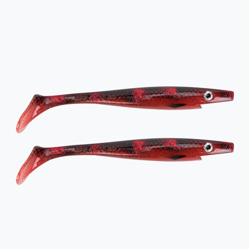 Strike Pro Pig Shad Jr гумена примамка 2 бр. черна/червена TEV-SP172C-116