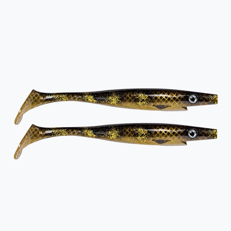 Strike Pro Pig Shad Tournament 2 части кафява/златиста гумена примамка TEV-SP172M-115