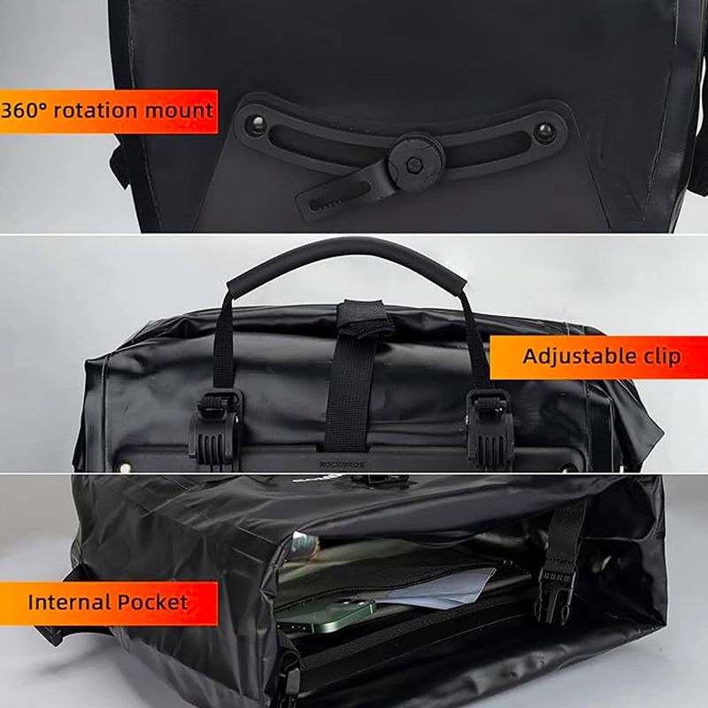 Велосипедни дисаги Rockbros 30140022001 Bicycle Pannier Bag 2pcs black 2