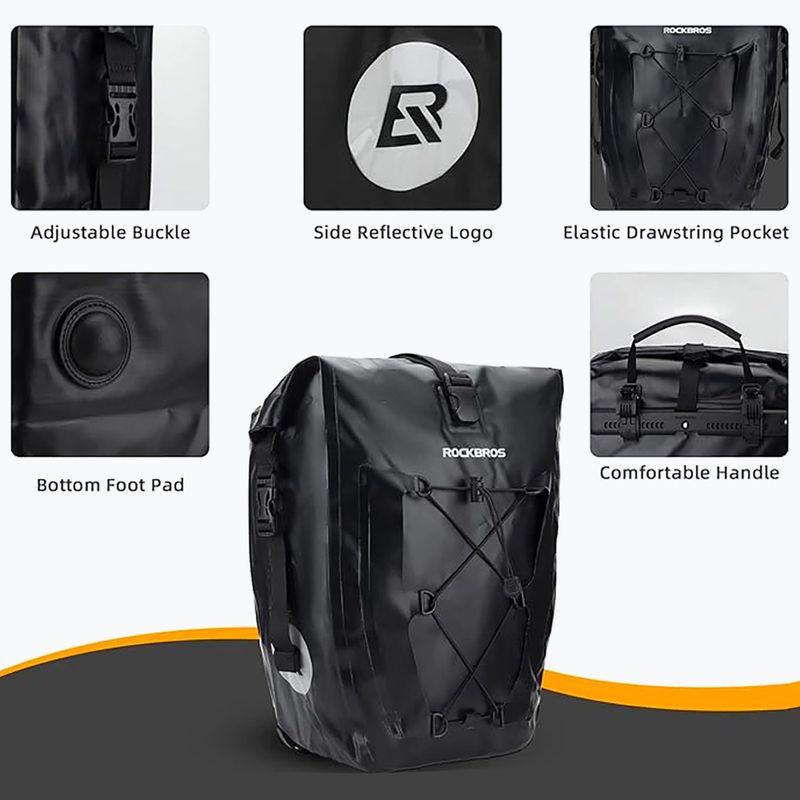 Велосипедни дисаги Rockbros 30140022001 Bicycle Pannier Bag 2pcs black 4