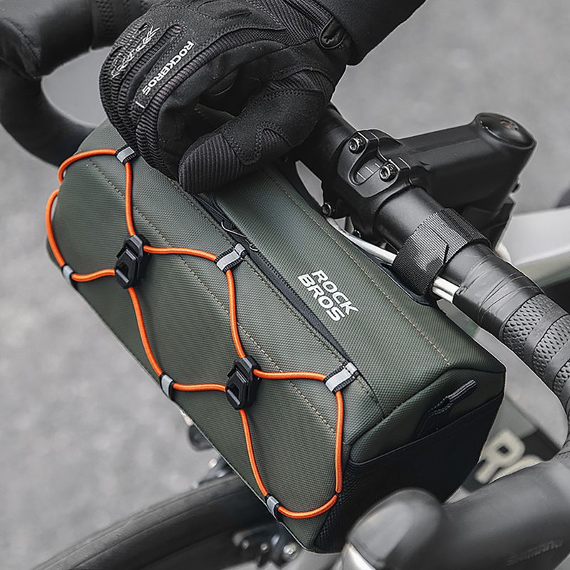 Чанта за кормило на велосипед Rockbros 30110054 Bike Front Bag 2,2 l army green 3