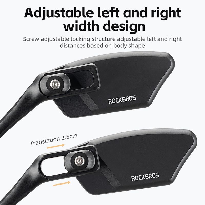 Велосипедно огледало Rockbros 26210007001 Mirror 1 pcs Left black 3