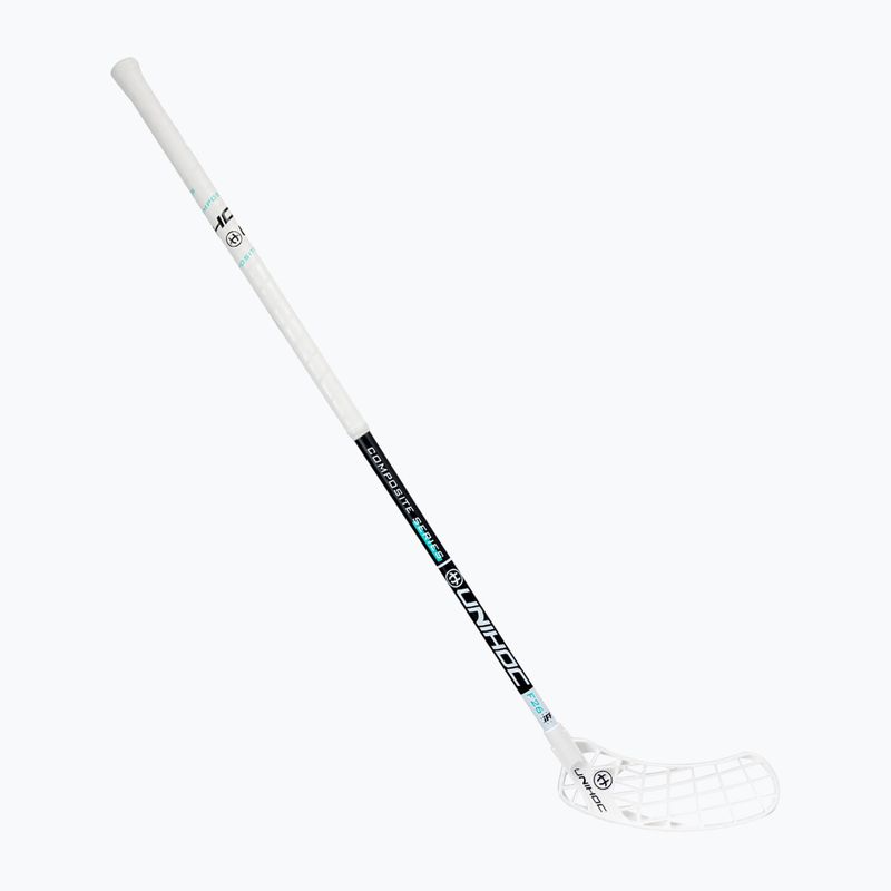 UNIHOC Iconic Composite 26 стик за флорбол за лява ръка в черно и бяло 04941 5