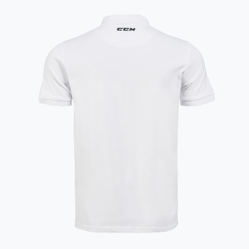 Мъжка тениска CCM Polo SR бяла 2