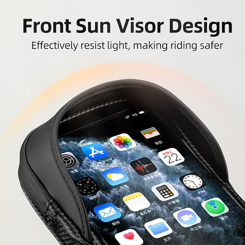 Чанта за кормило на велосипед Rockbros 301101770001 WP Bike Phone Bag for 6.7" black 3