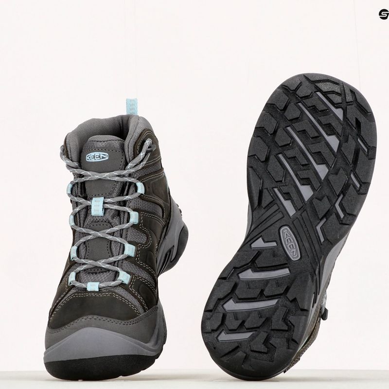 Дамски ботуши за трекинг KEEN Circadia Mid WP steel grey/cloud blue 11