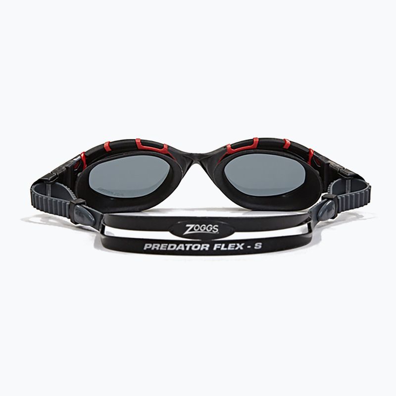 Zoggs Predator Flex Polarised червени/ черни/ димни поляризирани очила за плуване 3