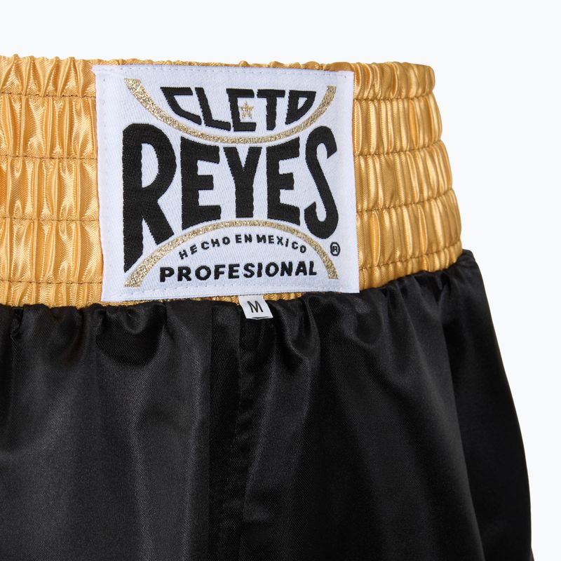 Мъжки боксови шорти Cleto Reyes Satin black/gold 3