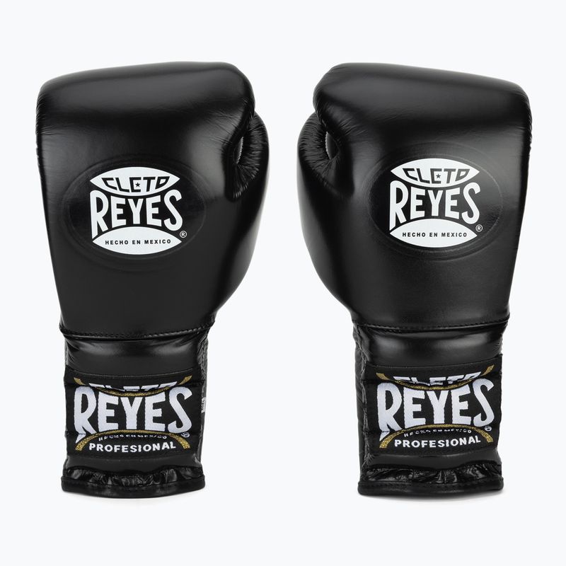 Боксьорски ръкавици Cleto Reyes Traning Thumb black/silver 2