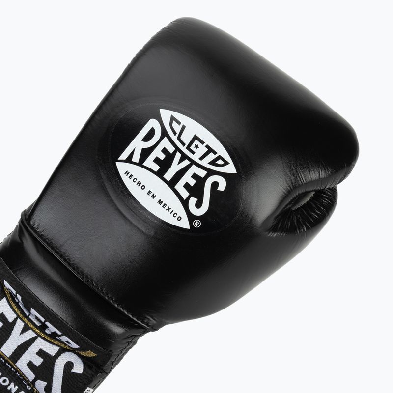 Боксови ръкавици Cleto Reyes Traning Thumb black/silver 5