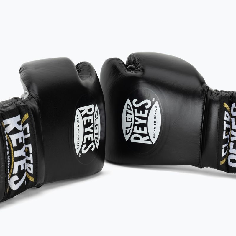 Боксови ръкавици Cleto Reyes Traning Thumb black/silver 7