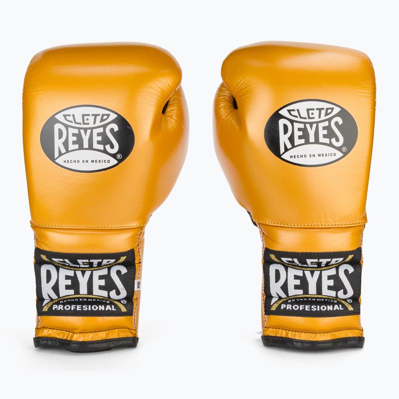 Боксови ръкавици Cleto Reyes Lace Up Sparring gold 2