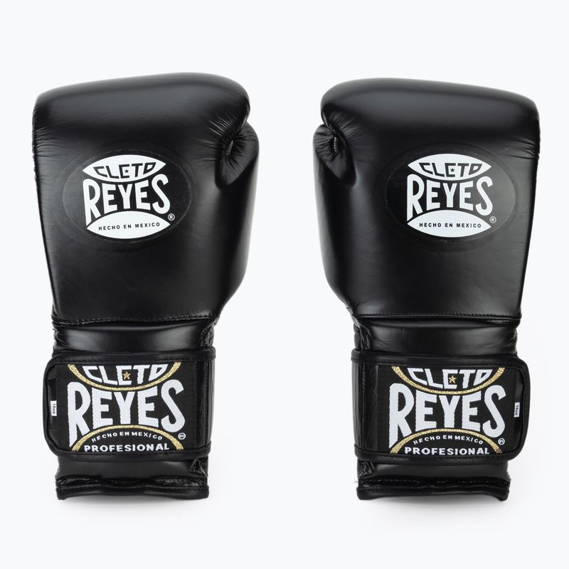 Боксови ръкавици Cleto Reyes Velcro Sparring black silver 2
