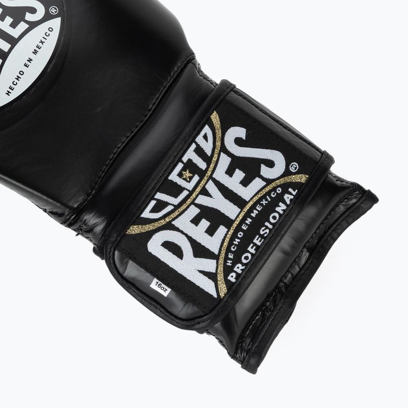 Боксови ръкавици Cleto Reyes Velcro Sparring black silver 6