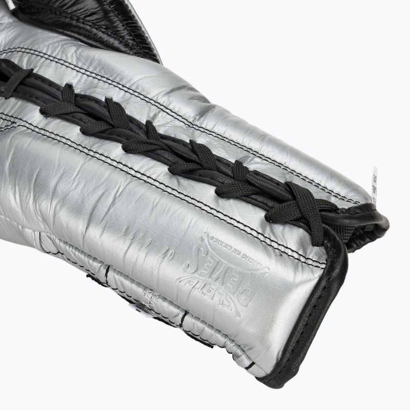 Боксови ръкавици Cleto Reyes Lace Up Sparring silver 6