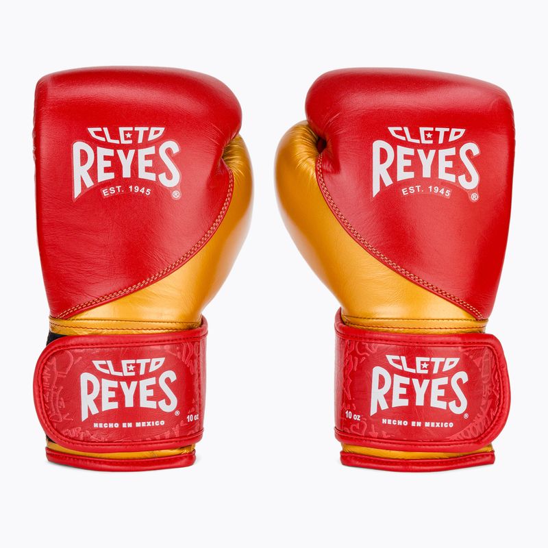Боксови ръкавици Cleto Reyes High Precision Training Leather red/gold 2